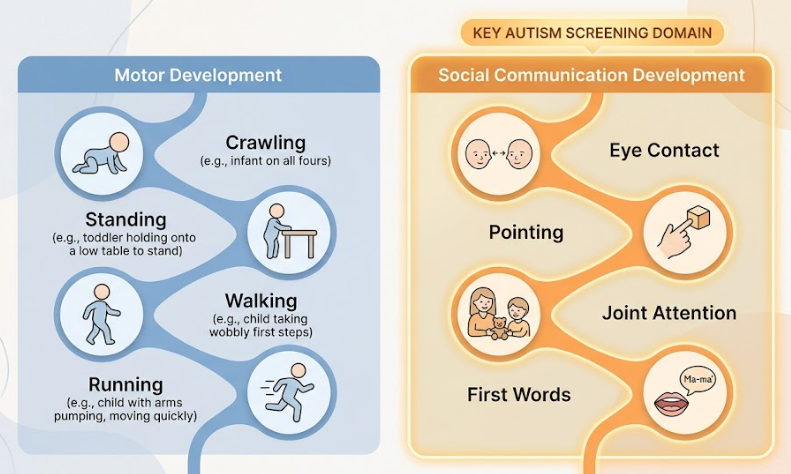 is early walking a sign of autism